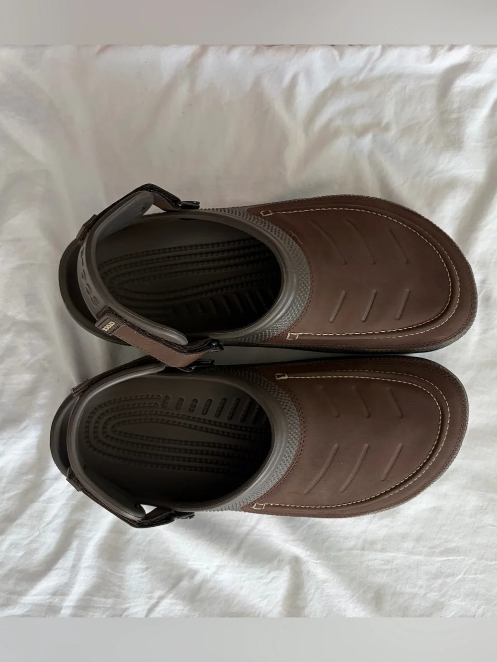 CROCS Men's Sz 11 Classic Yukon Vista II LiteRide Clogs Adj Heel Straps NWOT!